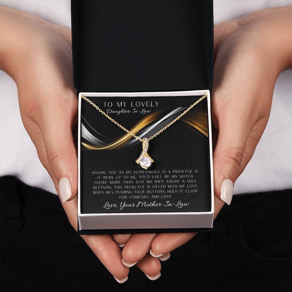 To My Lovely Daughter-In-Law Alluring Beauty Necklace