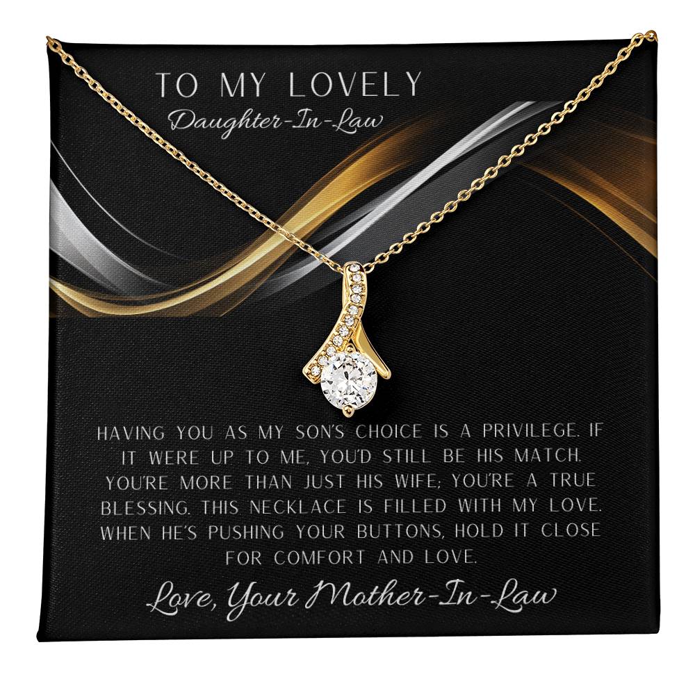 To My Lovely Daughter-In-Law Alluring Beauty Necklace