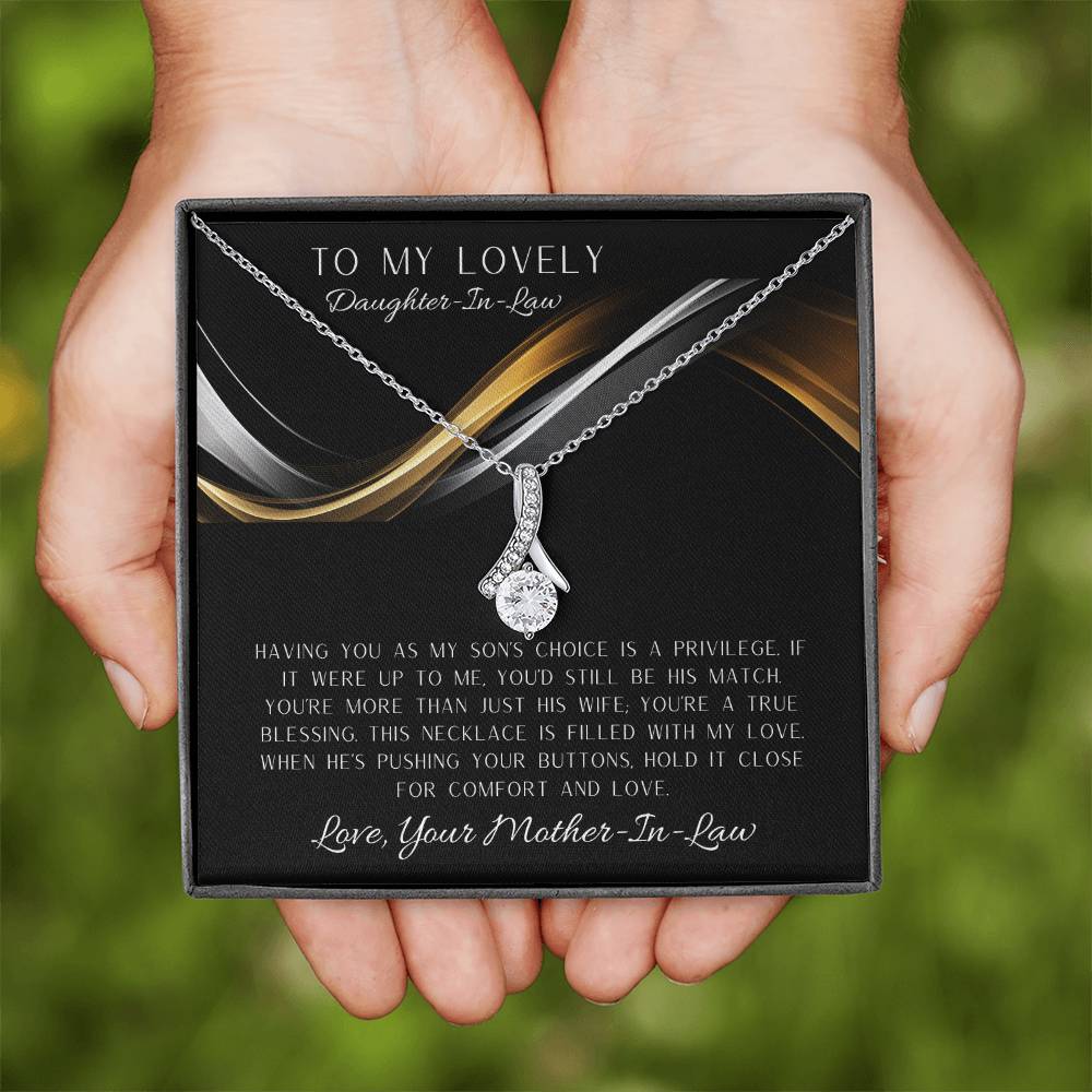 To My Lovely Daughter-In-Law Alluring Beauty Necklace