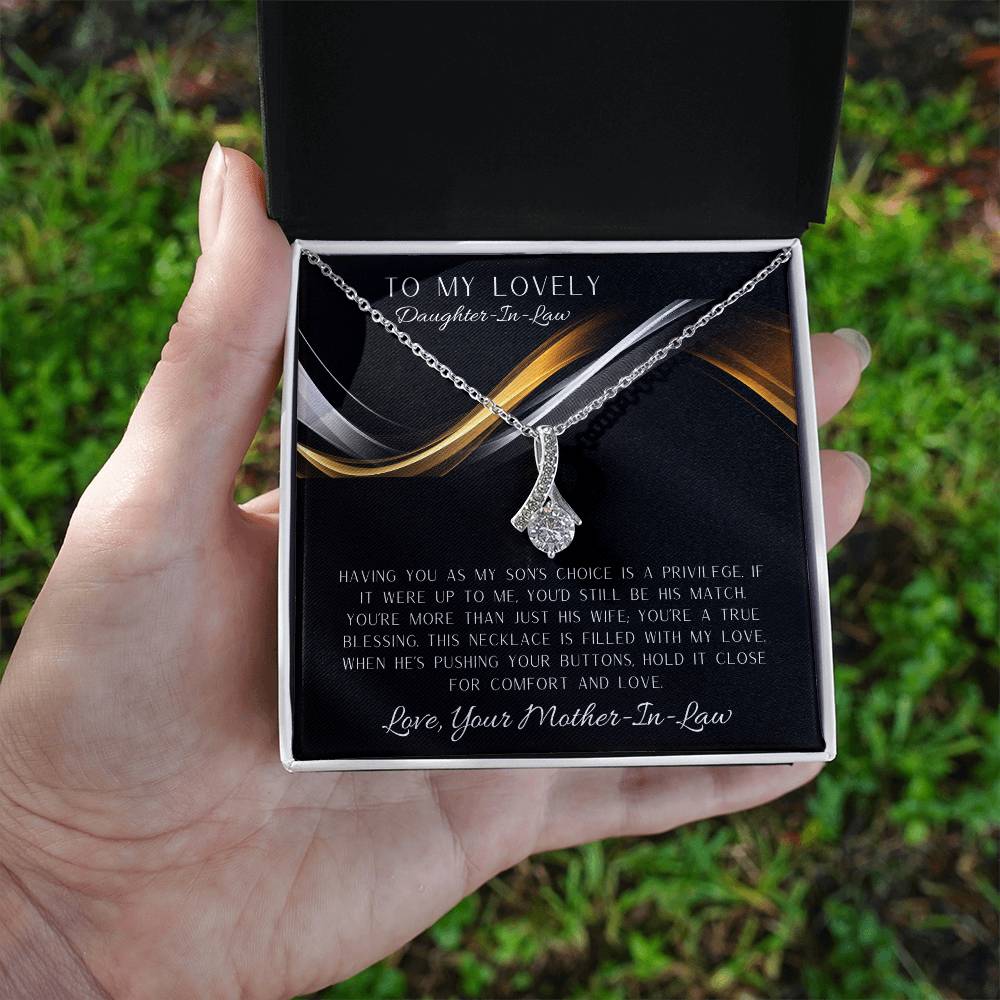 To My Lovely Daughter-In-Law Alluring Beauty Necklace