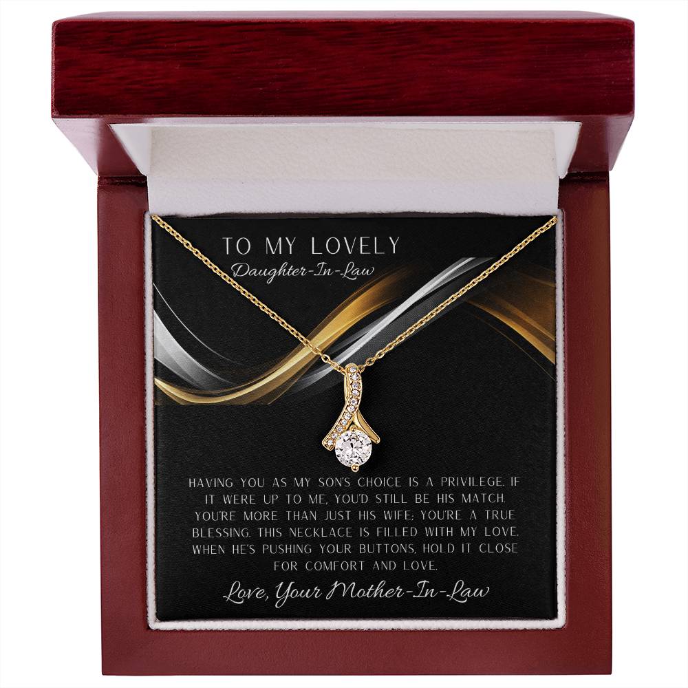 To My Lovely Daughter-In-Law Alluring Beauty Necklace