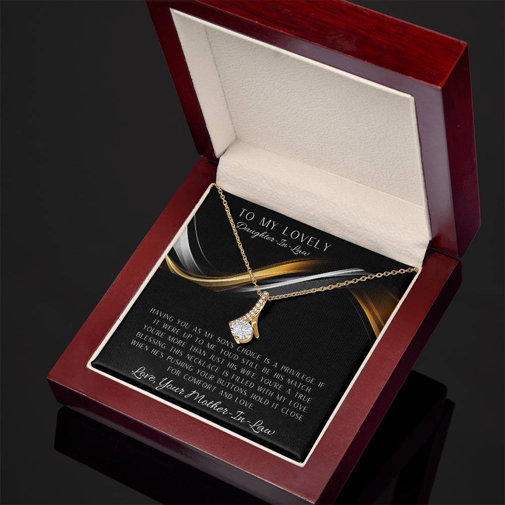To My Lovely Daughter-In-Law Alluring Beauty Necklace