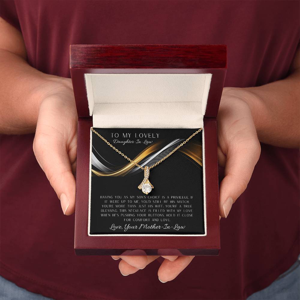 To My Lovely Daughter-In-Law Alluring Beauty Necklace