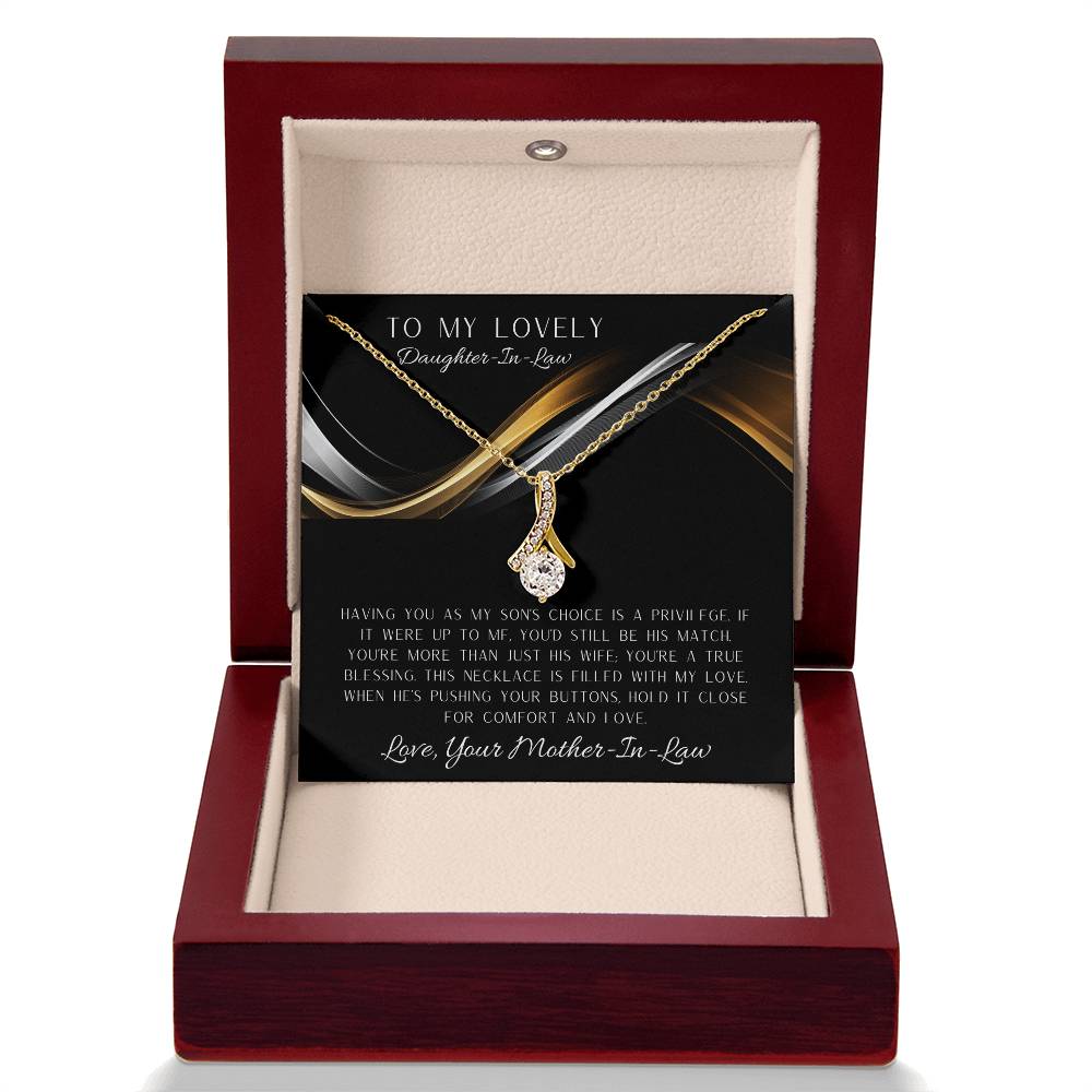 To My Lovely Daughter-In-Law Alluring Beauty Necklace