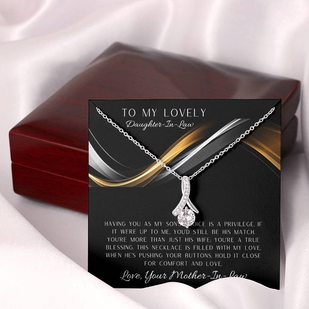 To My Lovely Daughter-In-Law Alluring Beauty Necklace