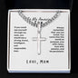 To My Amazing Son; Love Mom Cross Necklace