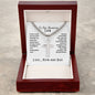 To Our Amazing Son; Love, Mom and Dad Cross Necklace