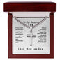 To Our Amazing Son; Love, Mom and Dad Cross Necklace