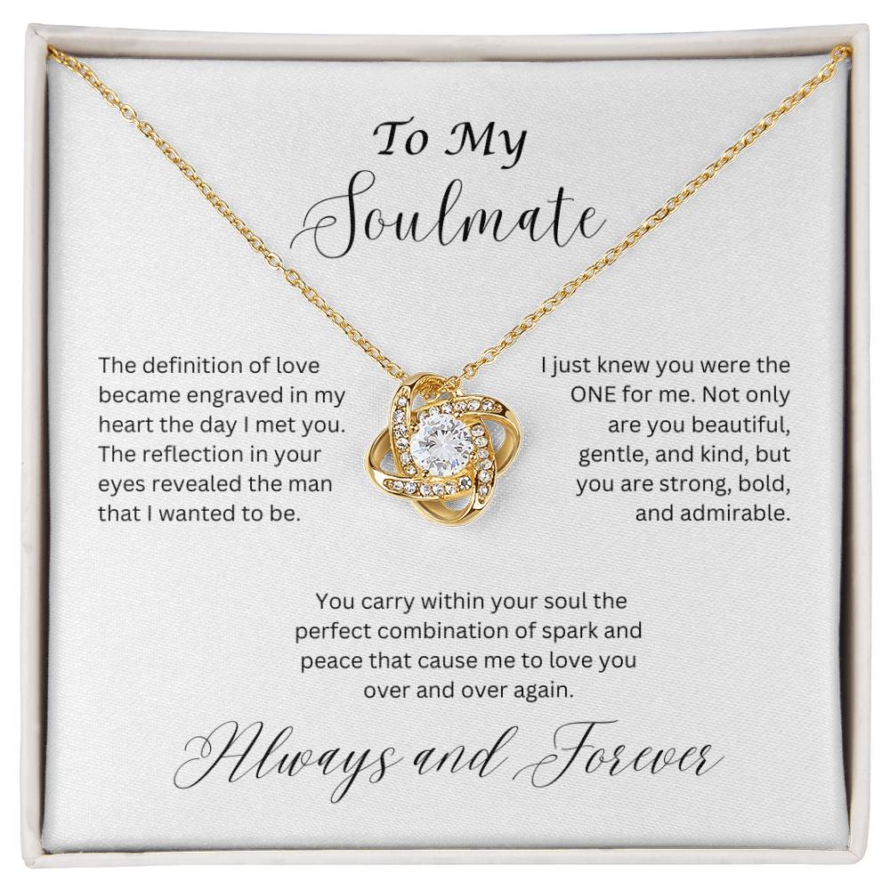 To My Soulmate, Love Knot Necklace