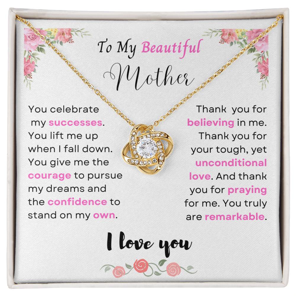 Beautiful Mother Love Knot Necklace
