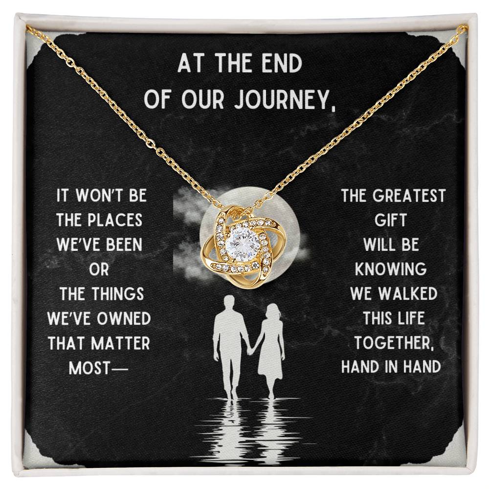 At The End Of Our Journey Love Knot Necklace