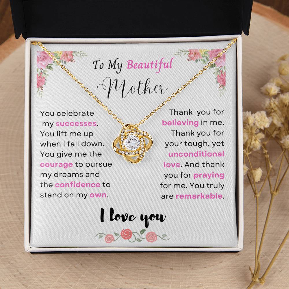 Beautiful Mother Love Knot Necklace