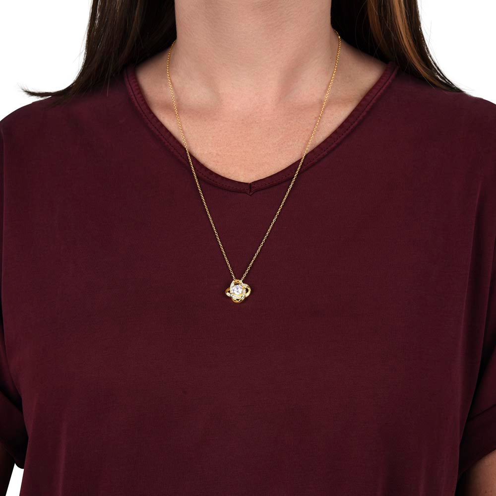 Daughter Love Knott Necklace  (Love, Dad)
