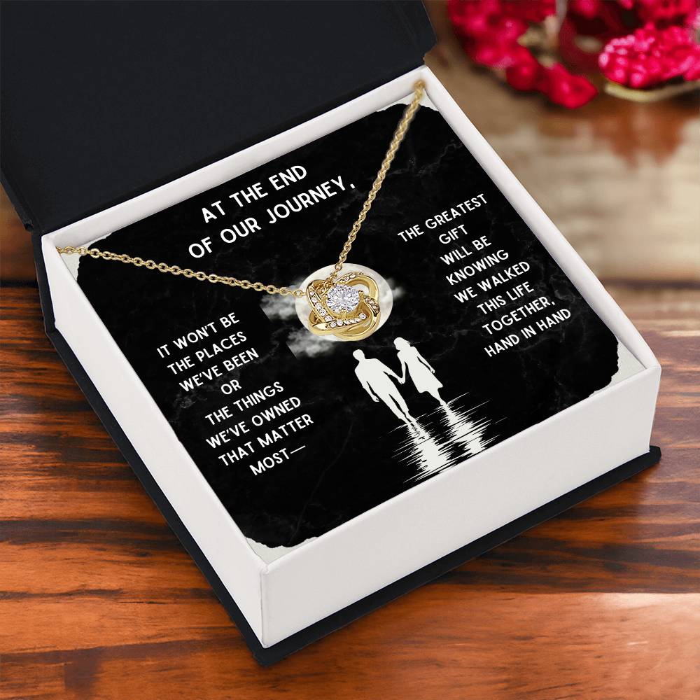 At The End Of Our Journey Love Knot Necklace