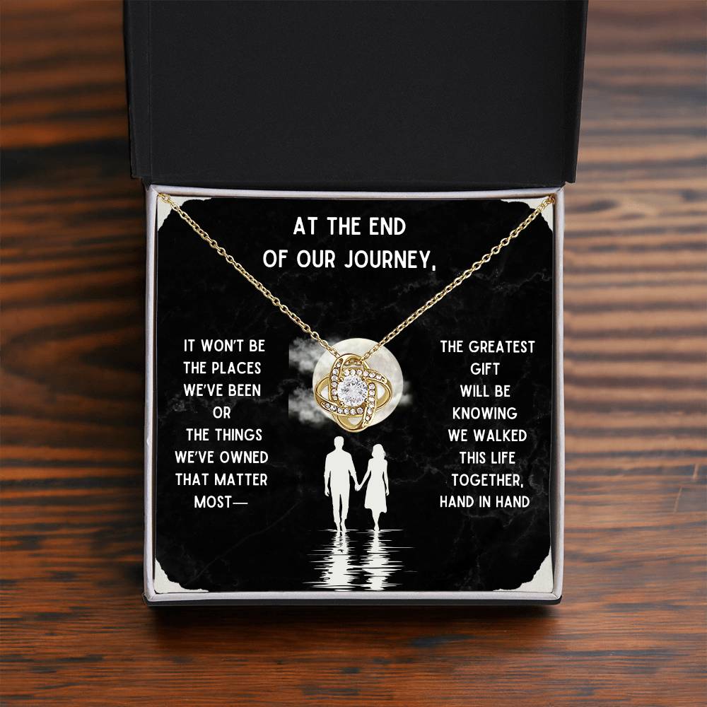 At The End Of Our Journey Love Knot Necklace