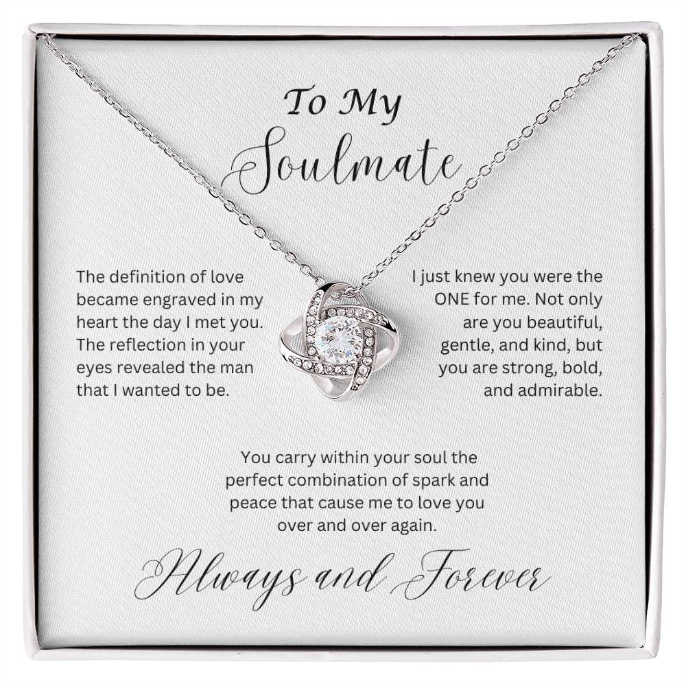 To My Soulmate, Love Knot Necklace