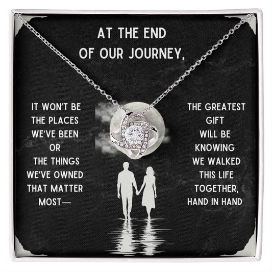 At The End Of Our Journey Love Knot Necklace