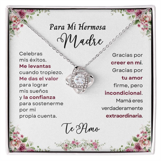 Para Mi Hermosa Madre (Love Knot Necklace)