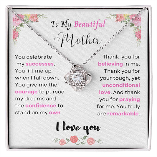 Beautiful Mother Love Knot Necklace