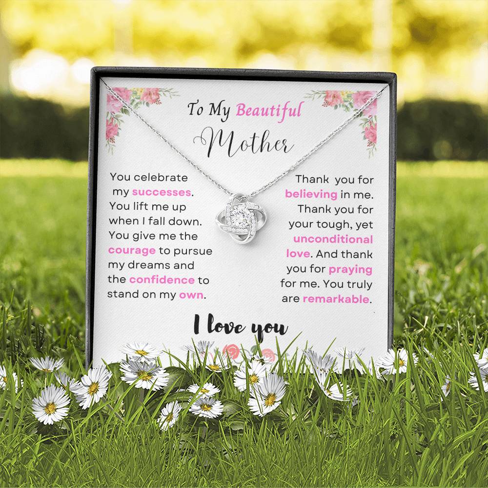 Beautiful Mother Love Knot Necklace