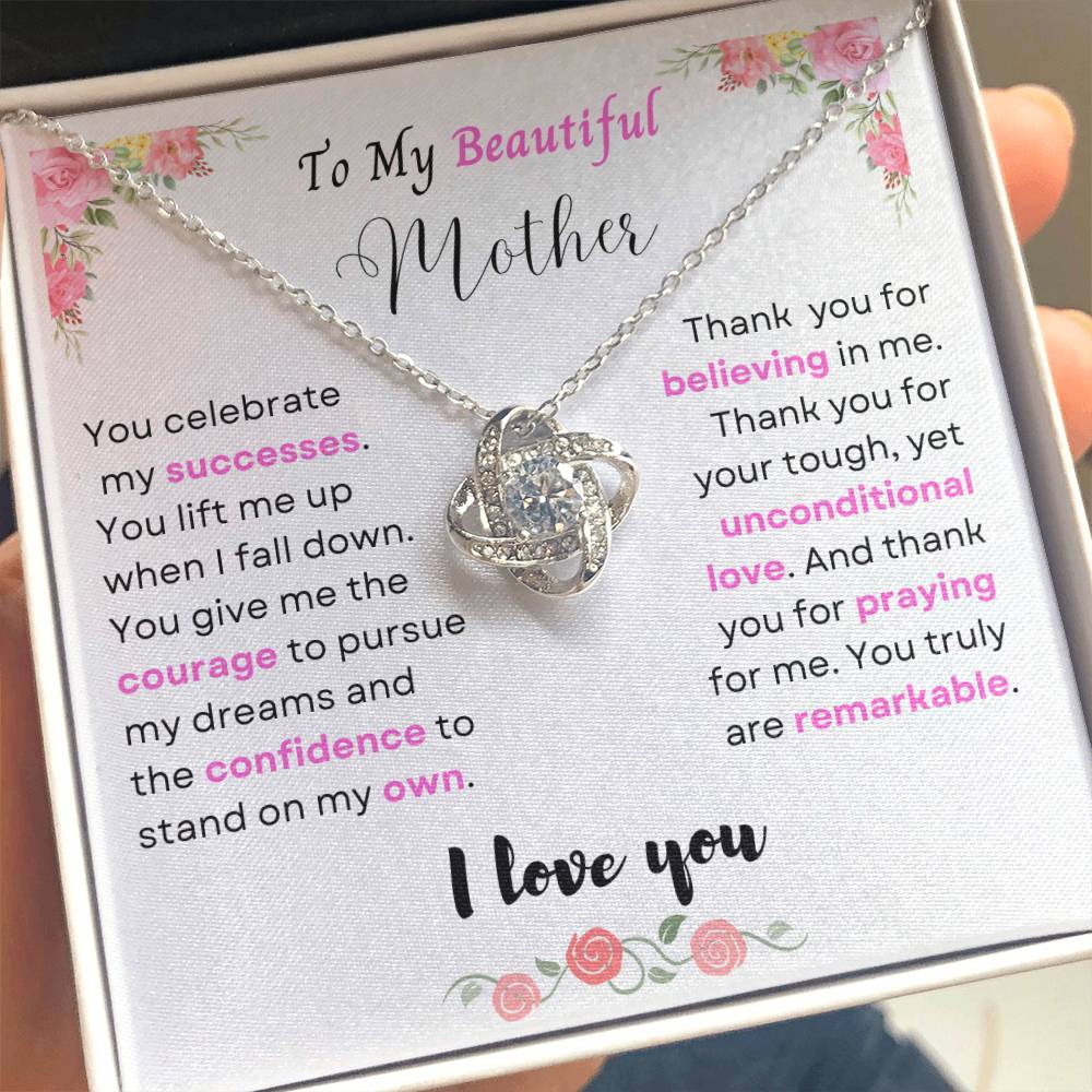 Beautiful Mother Love Knot Necklace
