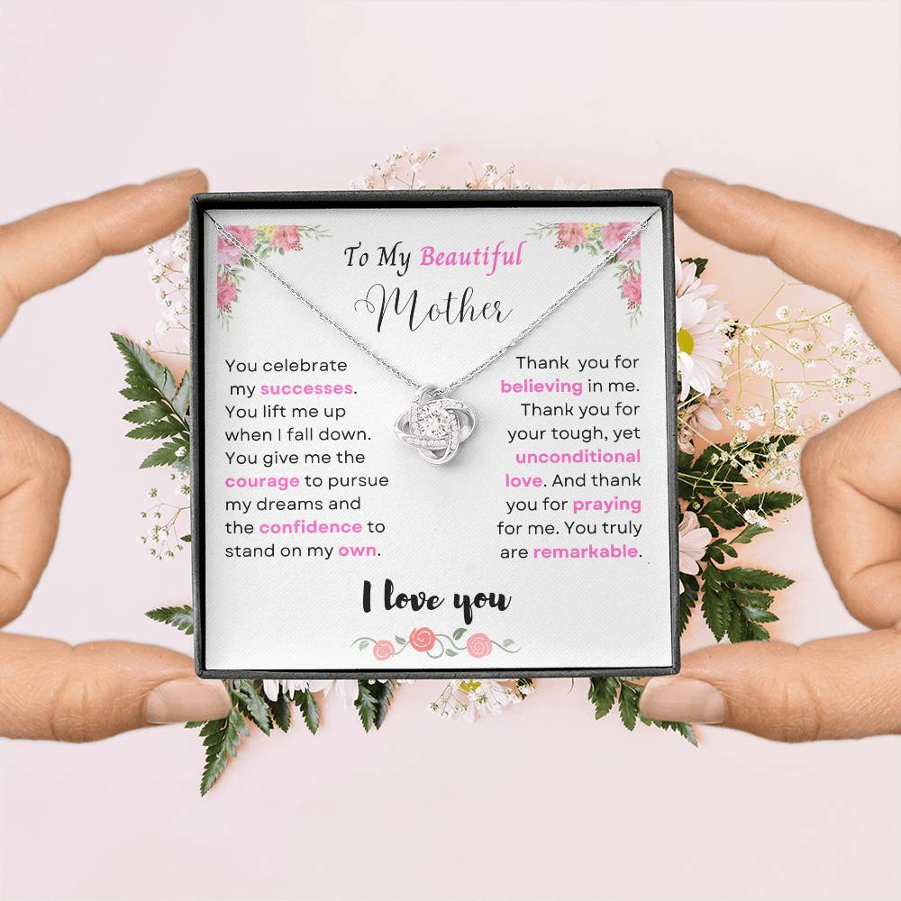 Beautiful Mother Love Knot Necklace