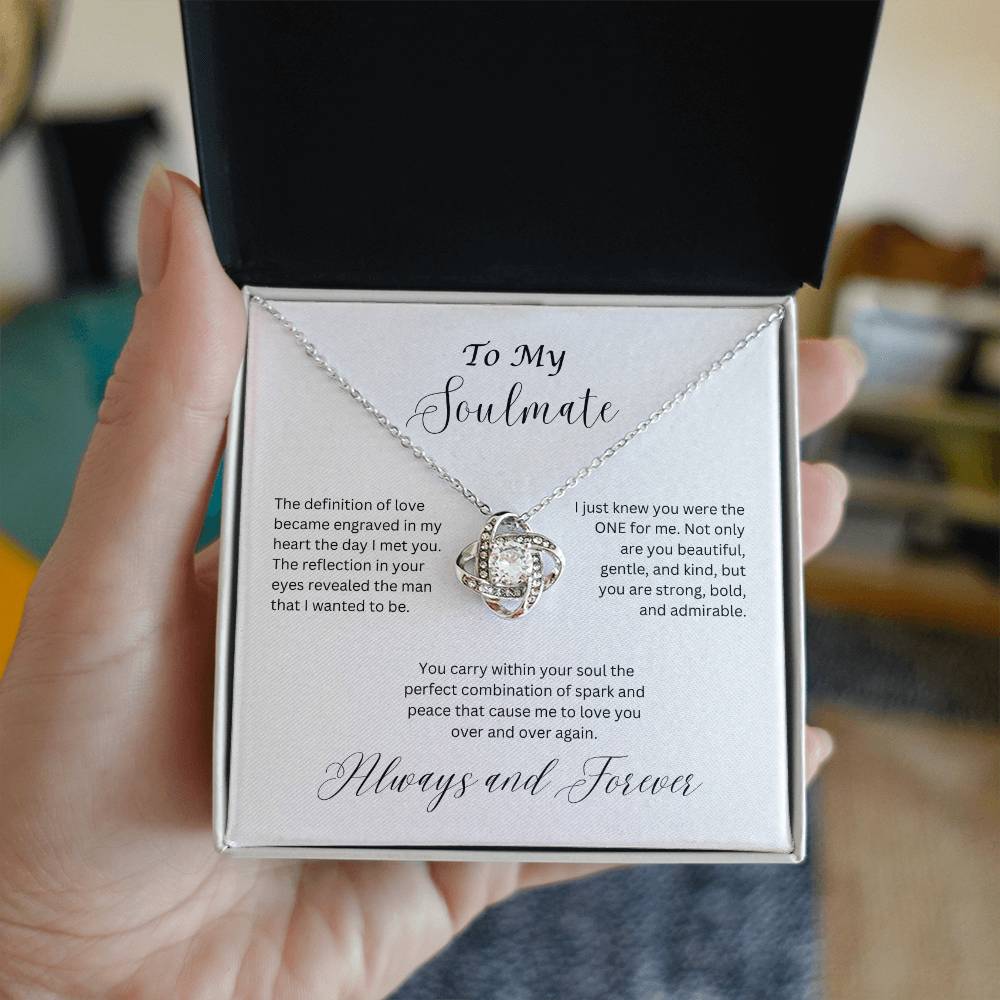 To My Soulmate, Love Knot Necklace