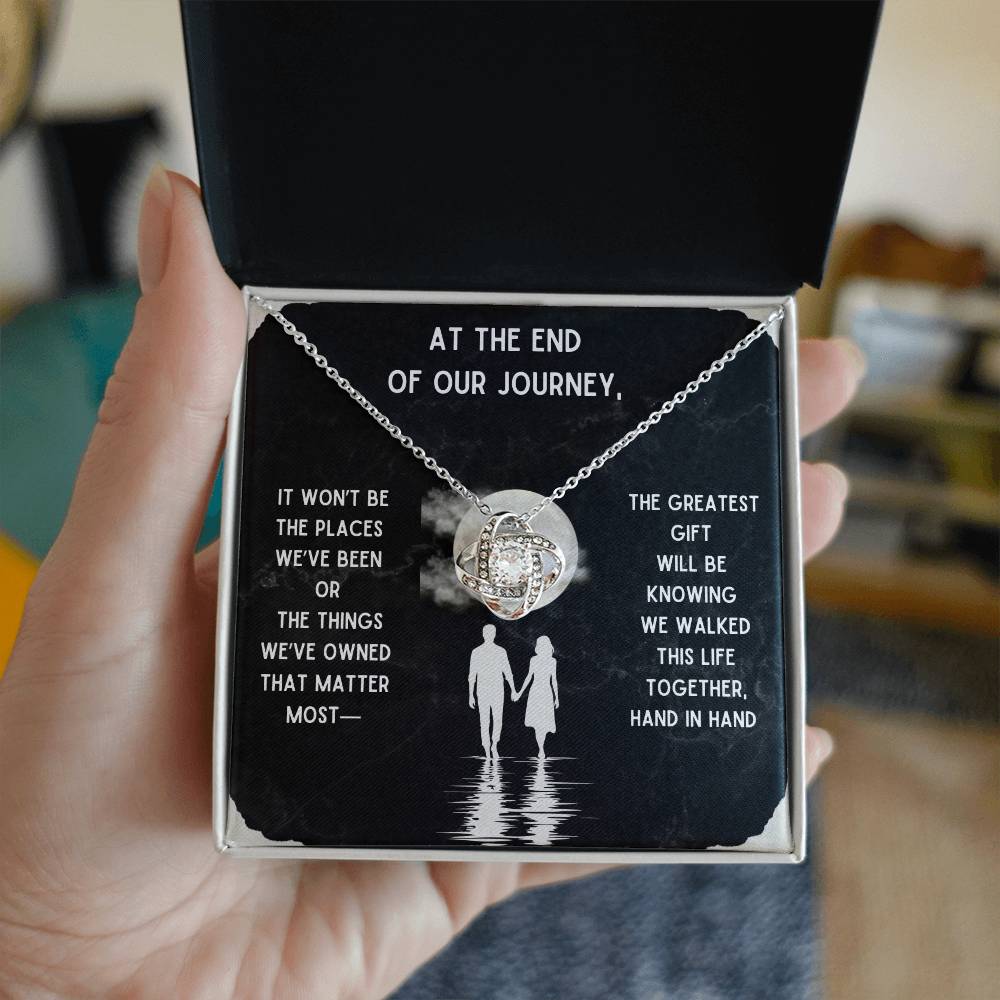 At The End Of Our Journey Love Knot Necklace