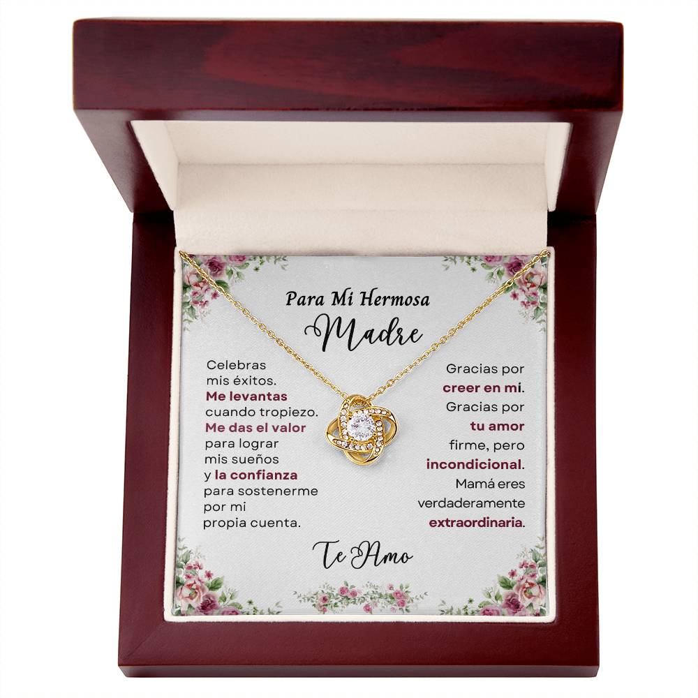 Para Mi Hermosa Madre (Love Knot Necklace)