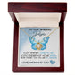 To Our Amazing Daughter Love, Mom and Dad  Love Knot Necklace