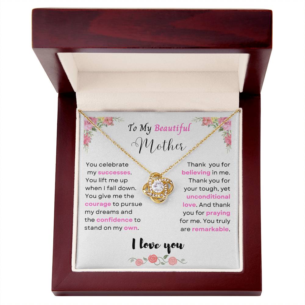 Beautiful Mother Love Knot Necklace