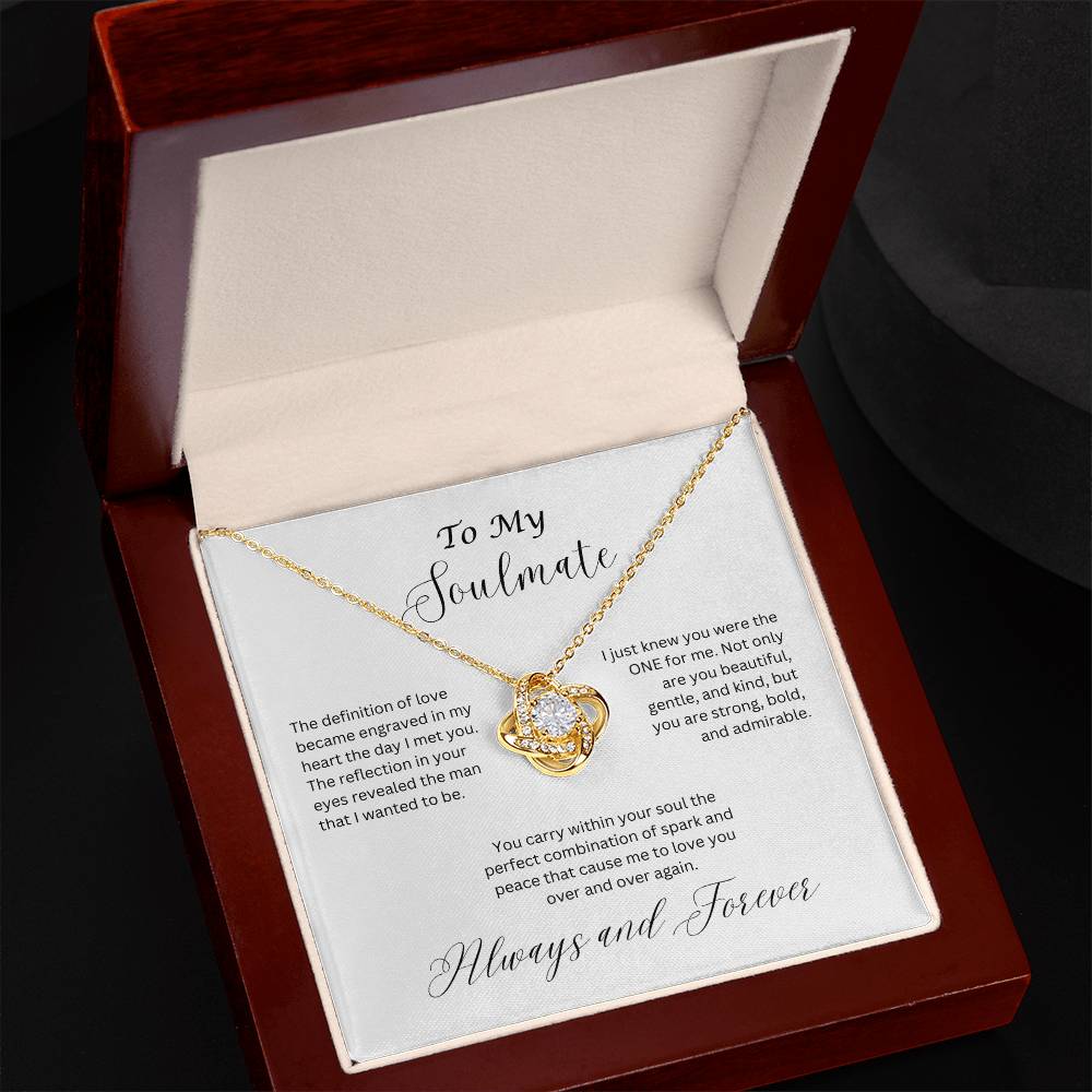 To My Soulmate, Love Knot Necklace