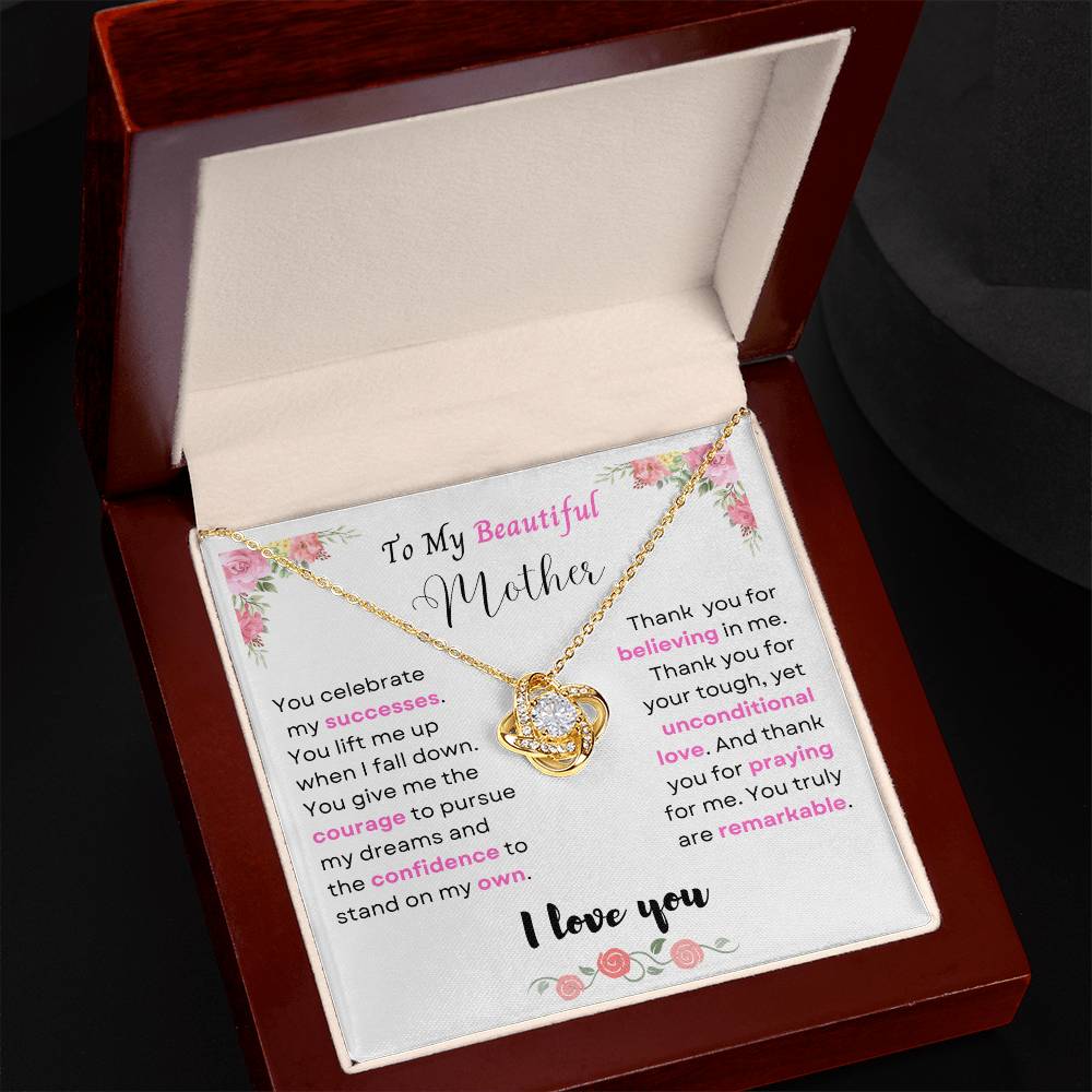 Beautiful Mother Love Knot Necklace