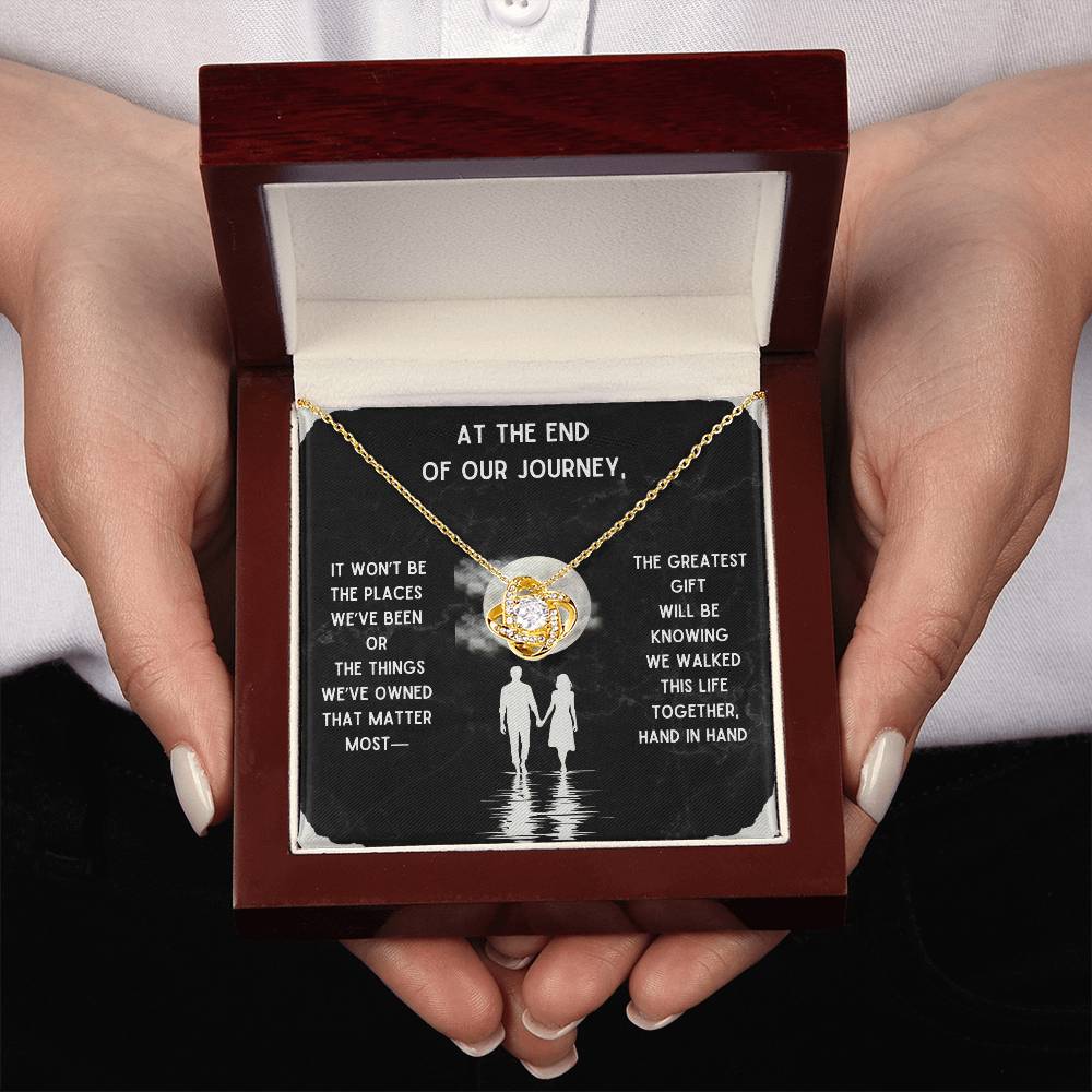 At The End Of Our Journey Love Knot Necklace