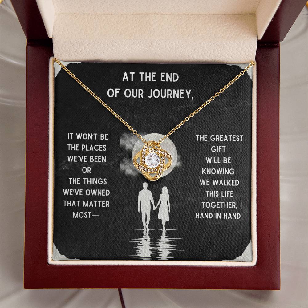 At The End Of Our Journey Love Knot Necklace