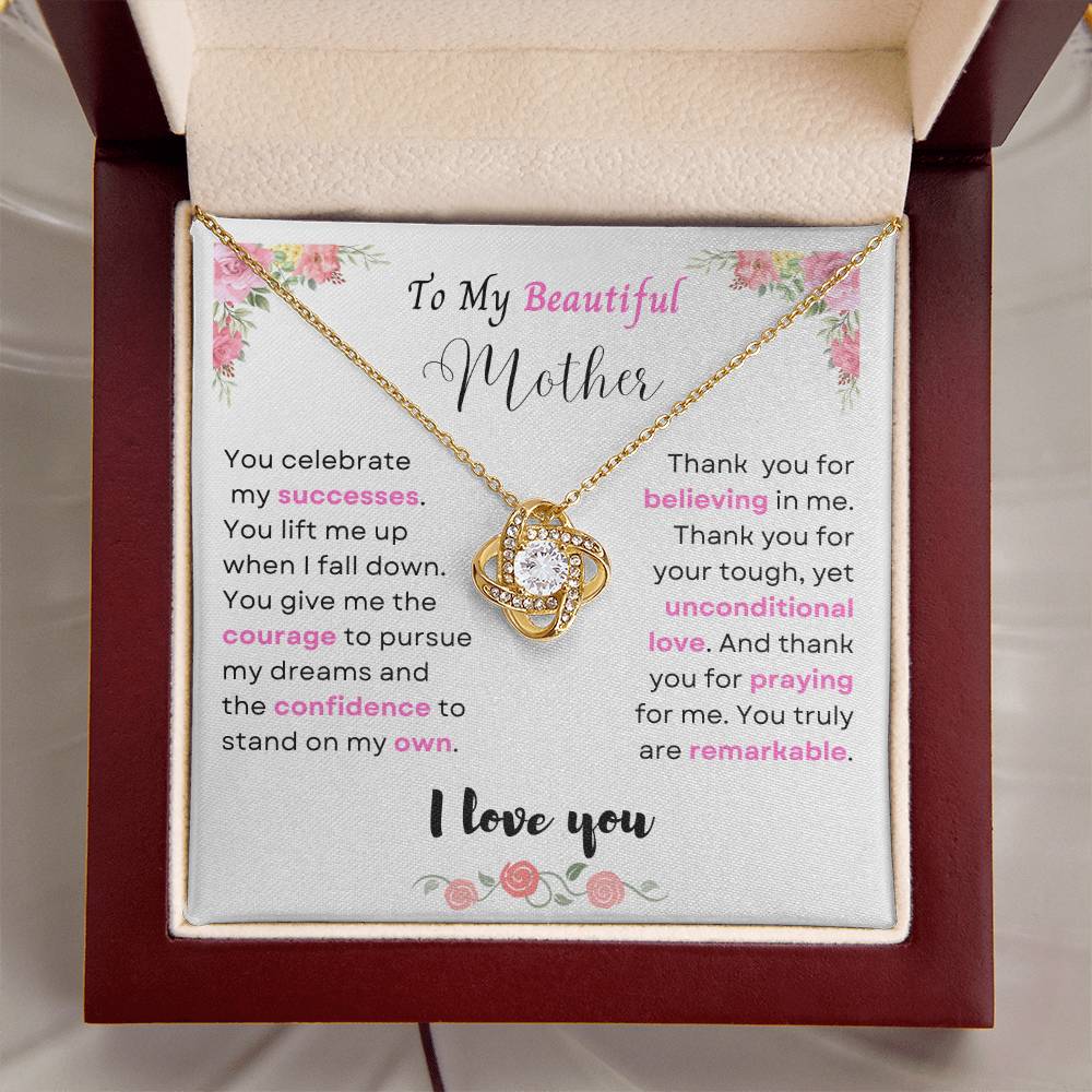 Beautiful Mother Love Knot Necklace