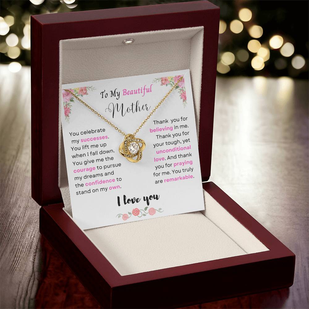 Beautiful Mother Love Knot Necklace