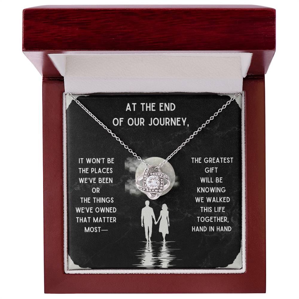 At The End Of Our Journey Love Knot Necklace