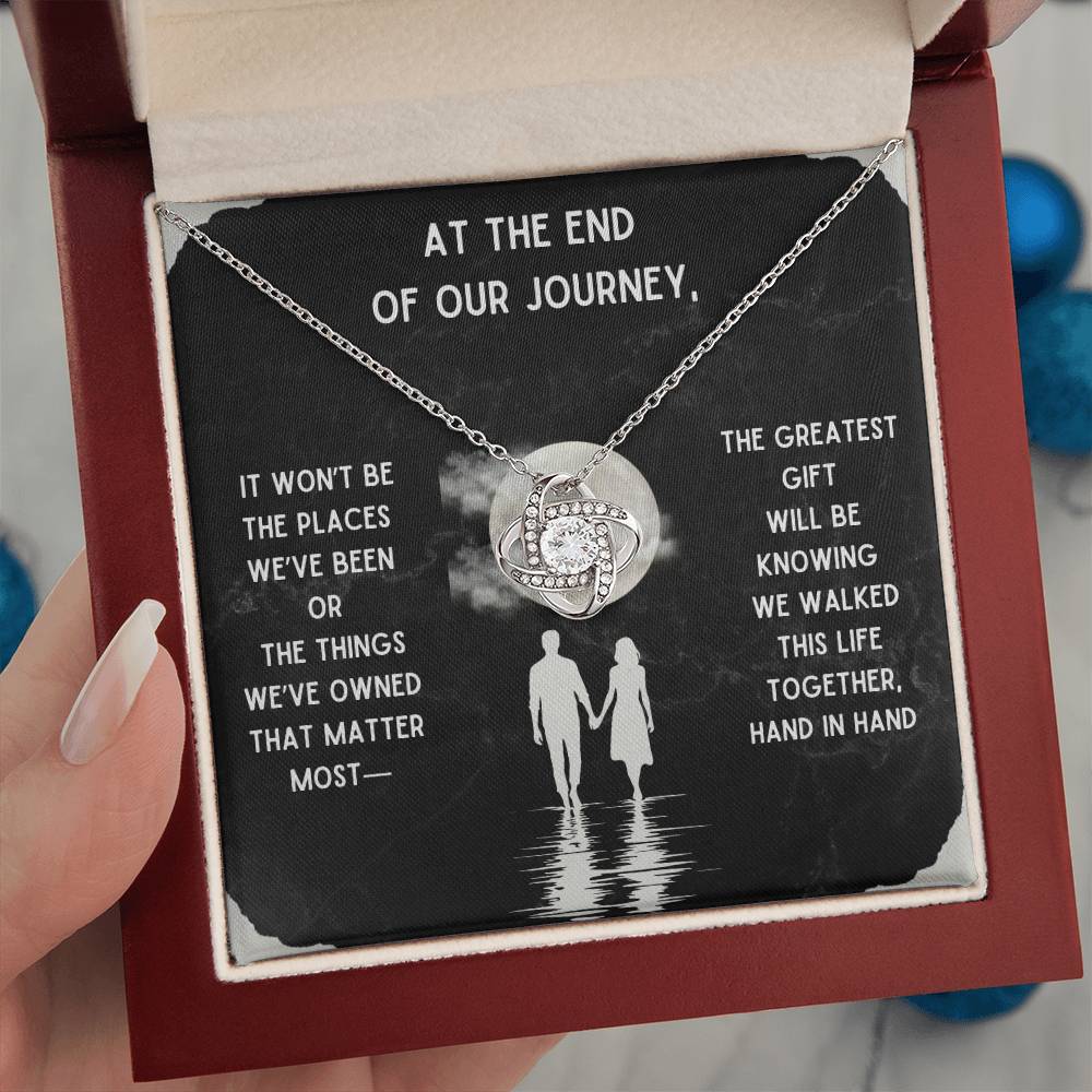 At The End Of Our Journey Love Knot Necklace