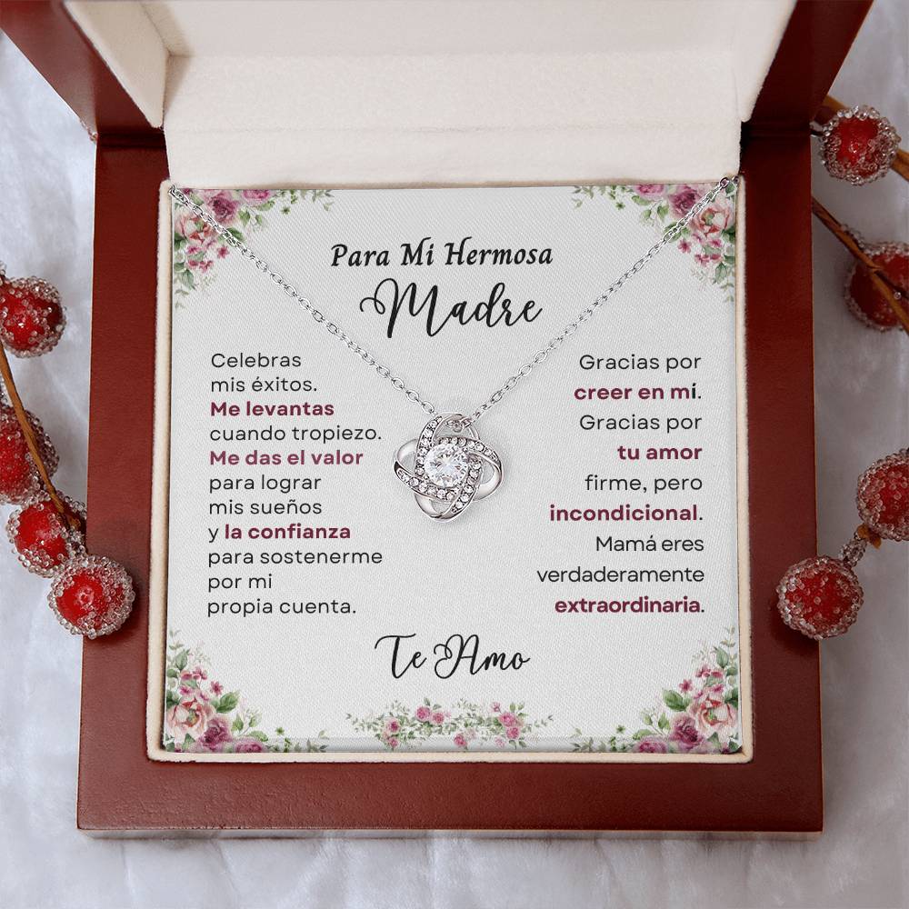 Para Mi Hermosa Madre (Love Knot Necklace)