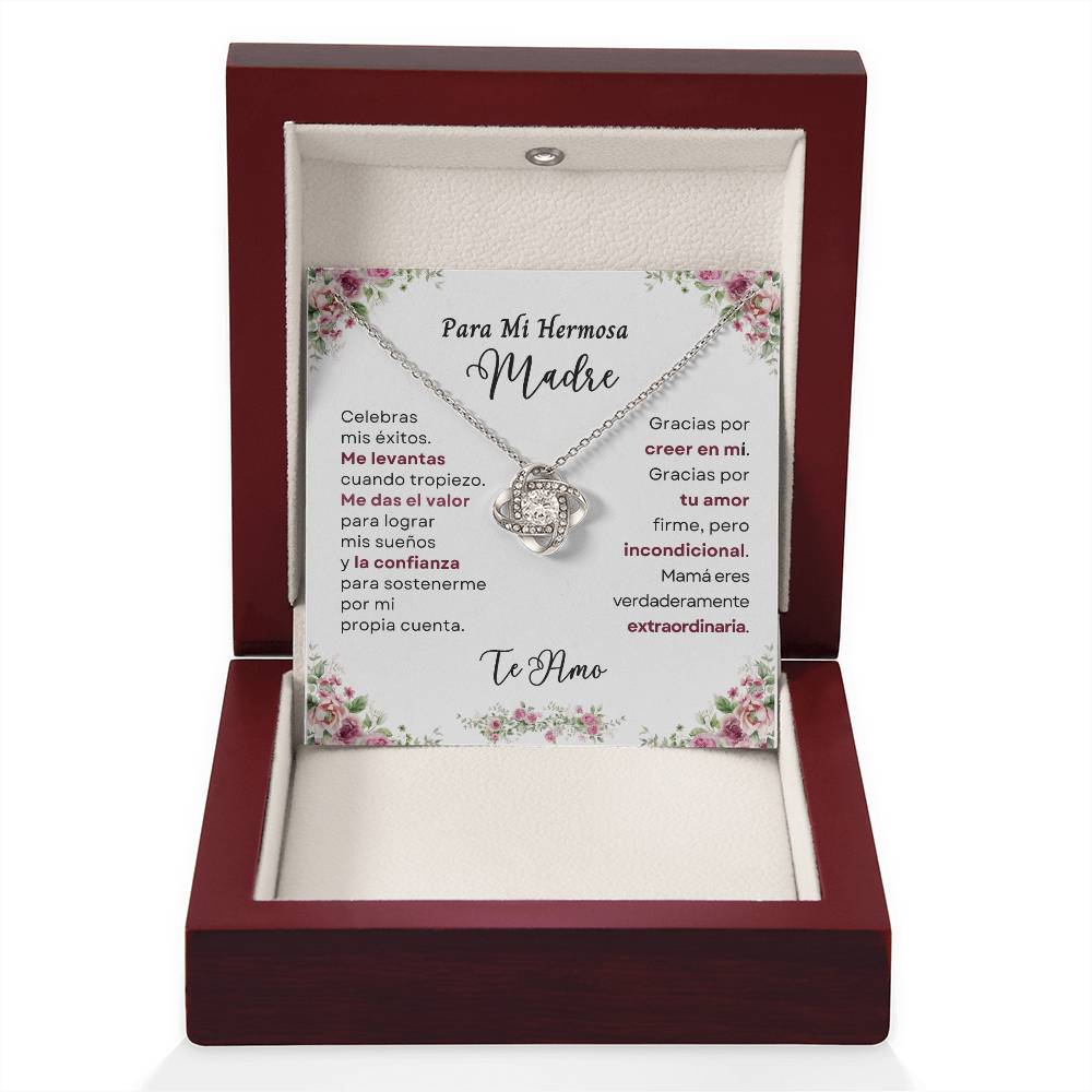 Para Mi Hermosa Madre (Love Knot Necklace)