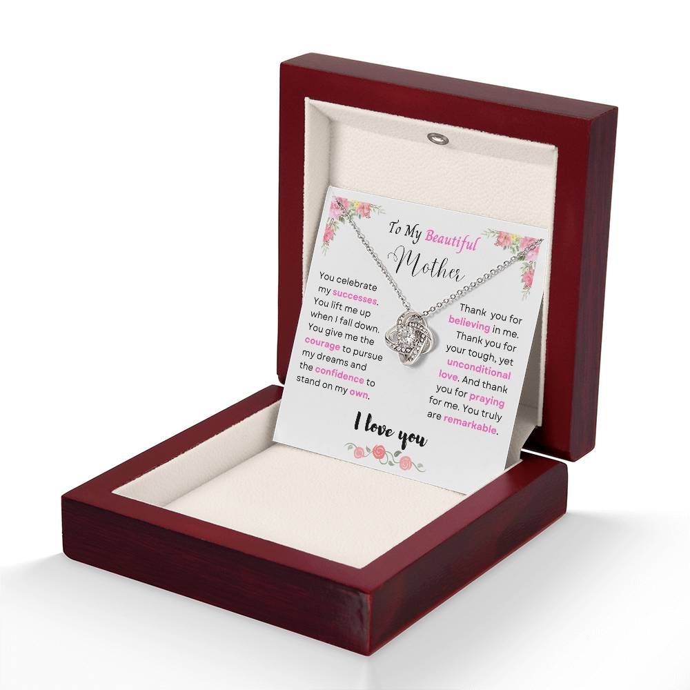 Beautiful Mother Love Knot Necklace