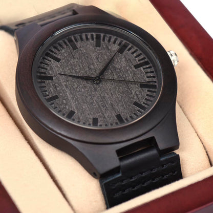 To My Amazing Husband Wooden Watch + MC (NO ENGRAVING)