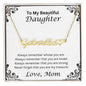 Daughter Name Necklace With Heart; Love, Mom