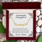 Daughter Name Necklace With Heart; Love, Mom