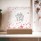 Best Sister Ever With Hearts  Square Acrylic Plaque