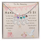 Mama To Be Engraved Baby Girl Feet with Birthstones
