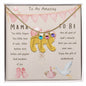 Mama To Be Engraved Baby Girl Feet with Birthstones