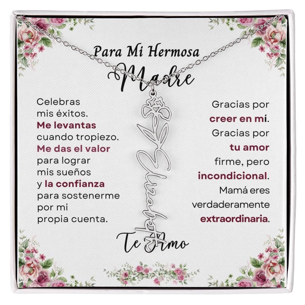 Para Mi Hermosa Madre Cadena con Flor