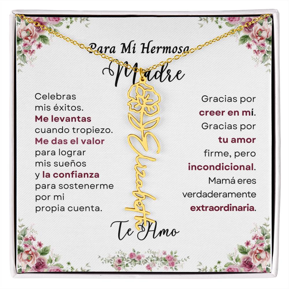 Para Mi Hermosa Madre Cadena con Flor